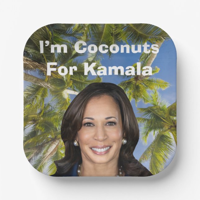 I’m Coconuts For Kamala Paper Plate (Front)