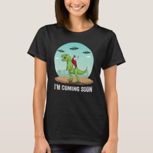 I m Coming Soon Jesus Riding On A Dinosaur UFO Ali T-Shirt