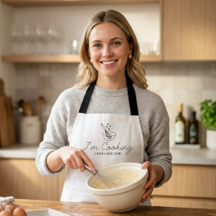 I’m Cooking Kitchen Lady Chef Personalised Apron