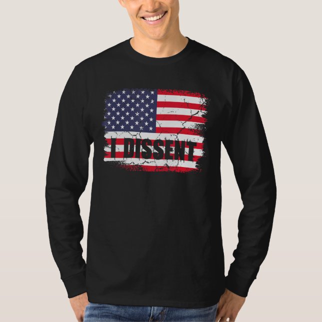 I M Dissent Us Flag Womens Strong Statement T-Shirt (Front)