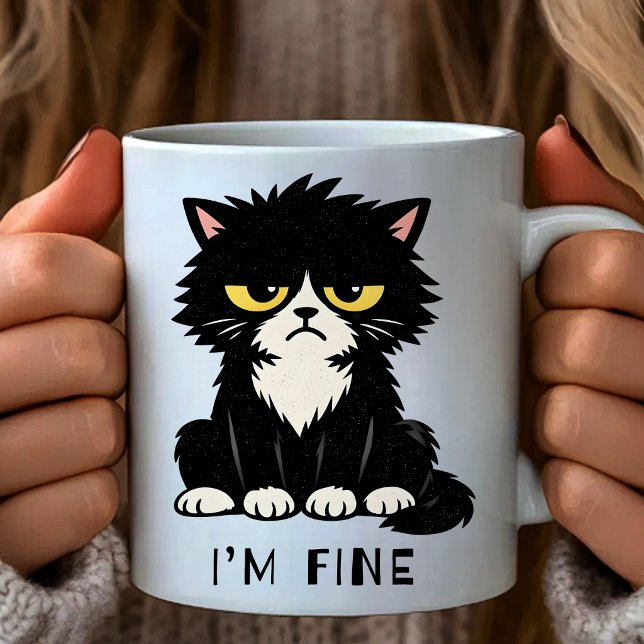 I’m Fine - Funny cat mug (Creator Uploaded)