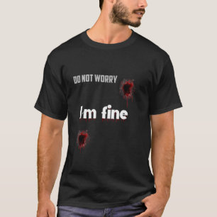 I M Fine Granny Ironic Halloween Humour Funny Zomb T-Shirt