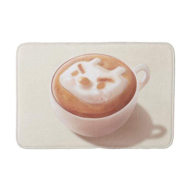 I’m Foaming With Feelings – Coffee Art Bath Mat (Front)