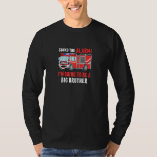 I m Going to Be a Big Brother Firetruck Baby Reve T-Shirt