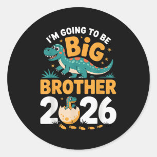 I’m Going To Be Big Brother 2026 – Dino Pregnancy  Classic Round Sticker