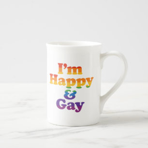 “I’m Happy & Gay” Mug – Bold Pride Latte Cup
