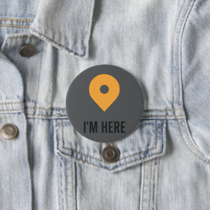 “I’m Here – Minimal Location Pin Sticker