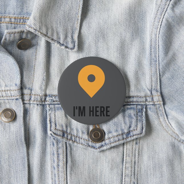  “I’m Here – Minimal Location Pin Sticker  (In Situ)