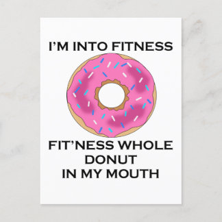 I’m Into Fitness Donut Holiday Postcard