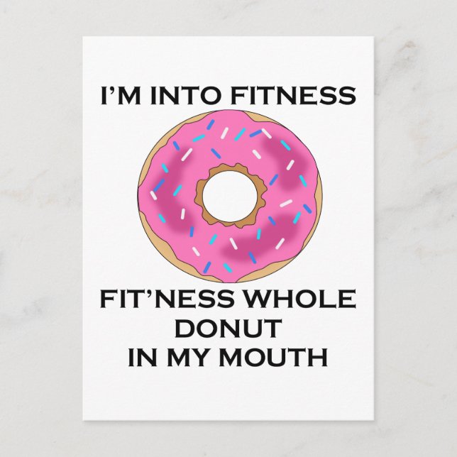 I’m Into Fitness Donut Holiday Postcard (Front)