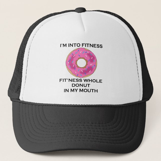 I’m Into Fitness Doughnut Trucker Hat (Front)