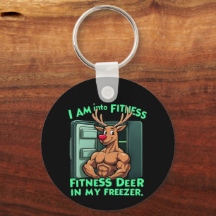 I’m Into Fitness, Fitness Deer in My Freezer Funny Key Ring