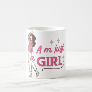 “I’m Just a Girl” Retro Feminist Empowerment Desig Coffee Mug