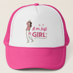 “I’m Just a Girl” Retro Feminist Empowerment Desig Trucker Hat