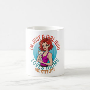 I m Just a Girl Who Loves Cats Coffee Mug
