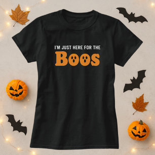 I’m Just Here for the BOOS Fun Halloween Ghost Pun T-Shirt