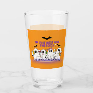 I’m Just Here For The Boos Funny Halloween Glass