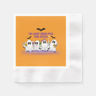 I’m Just Here For The Boos Funny Halloween Napkin