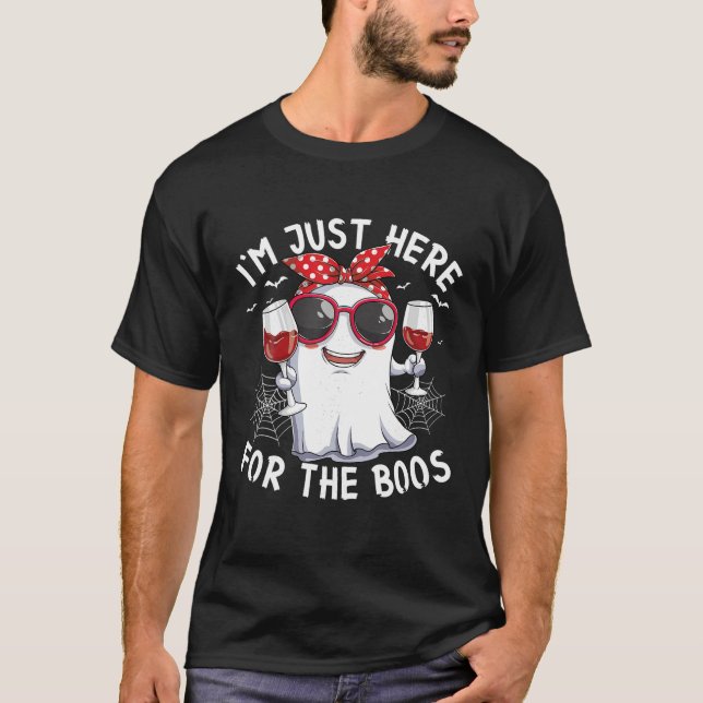 I m Just Here For The Boos Funny Halloween Women G T-Shirt (Front)