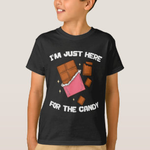 I’m Just Here For The Candy Funny Chocolate Bar Lo T-Shirt