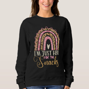 I M Just Here For The Snacks Rainbow Women Footbal Sweatshirt
