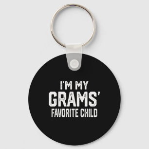 I’m My Grams’ Favorite Child Funny Family Kids Val Key Ring