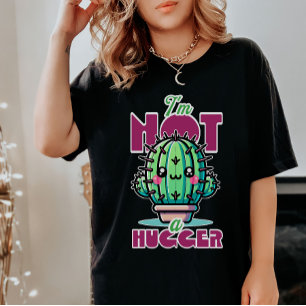 I’m Not A hugger Cute Cactus Pun Tri-Blend Shirt