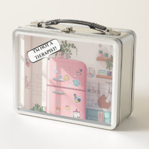 “I’m Not a Therapist!” Funny Girly Pink Fridge Metal Lunch Box