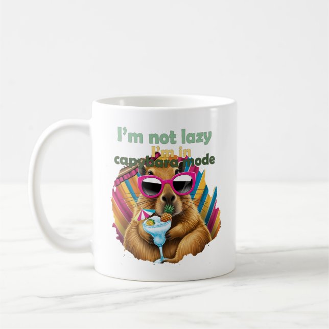 I’m not lazy, I’m in capybara mode ,funny capybara Coffee Mug (Left)