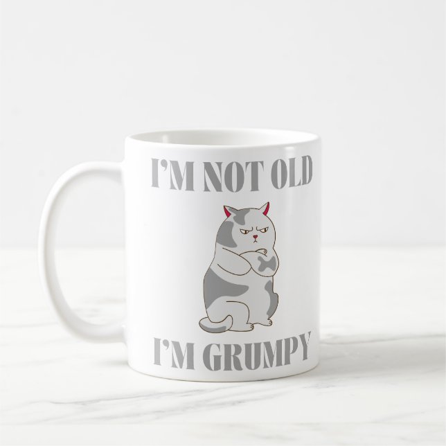 I’m not old I’m grumpy cat sarcastic gift Coffee Mug (Left)