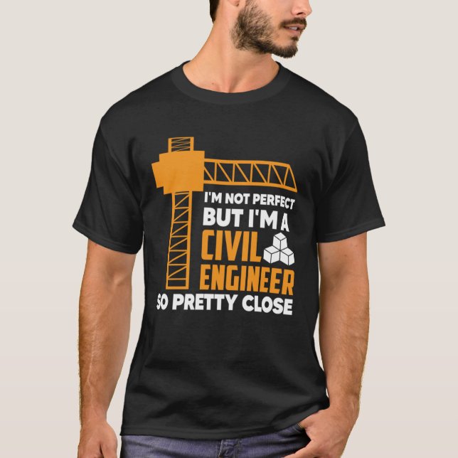I m Not Perfect But I m A CivilEnginer Board Profe T-Shirt (Front)