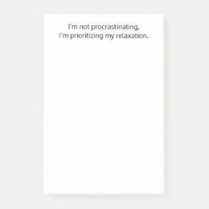 I’m not procrastinating, Funny, Witty, Custom Post-it Notes