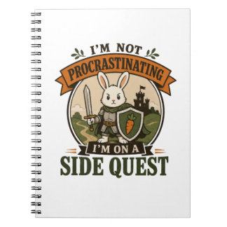 I’m Not Procrastinating Side Quest Rabbit Knight Notebook