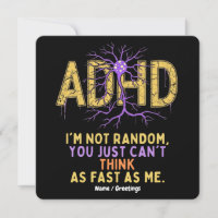I’m Not Random Funny I Have ADHD Quote Cool Gift