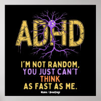 I’m Not Random Funny I Have ADHD Quote Cool Gift
