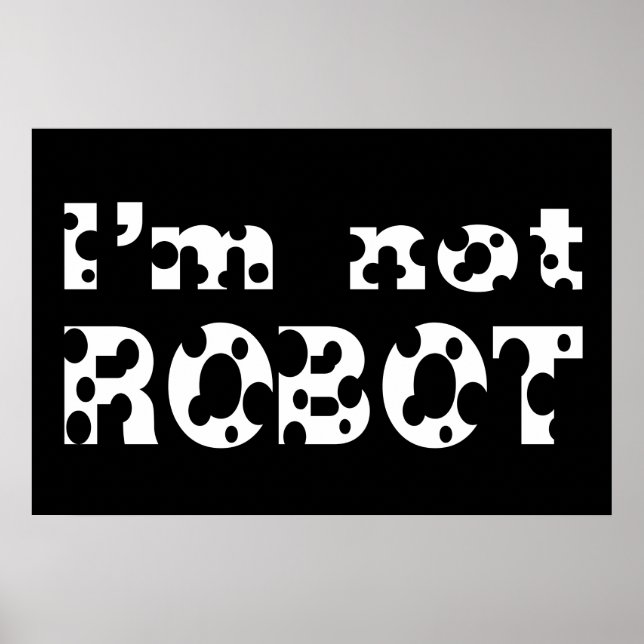 I’m not robot poster (Front)