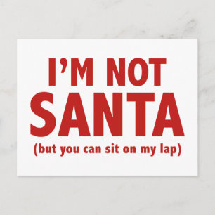 I’m Not Santa (But You Can Sit On My Lap) Holiday Postcard