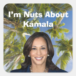 I’m Nuts About Kamala Square Sticker