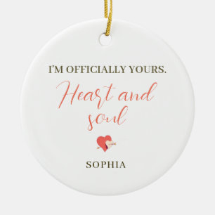I’m Officially Yours Heart and Soul – Personalised Ceramic Tree Decoration