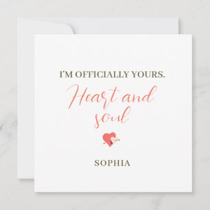 I’m Officially Yours Heart and Soul – Personalized Holiday Card