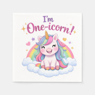 “I’m One-icorn!” Unicorn Party Napkins