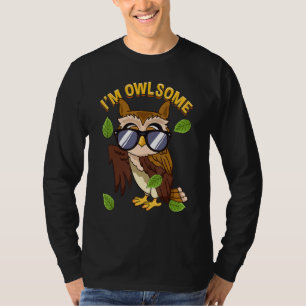 I M Owlsome Cute Owl Lover Pun Funny Men Women T-Shirt