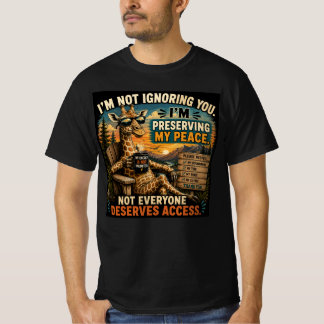 I’m Preserving My Peace – Funny Giraffe T-Shirt