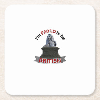 I’m Proud to be British Square Paper Coaster