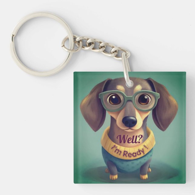 “I’m Ready” Square Keychain (Front)
