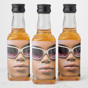 I’m real beautiful liquor bottle label
