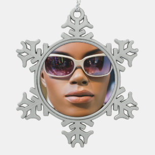 I’m real beautiful snowflake pewter christmas ornament