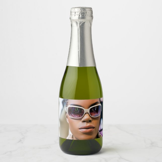 I’m real beautiful sparkling wine label (Front)