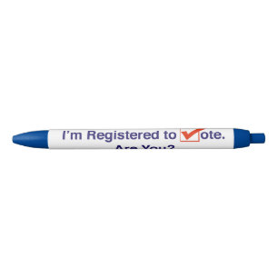 I’m Registered to Vote 2024 Black Ink Pen