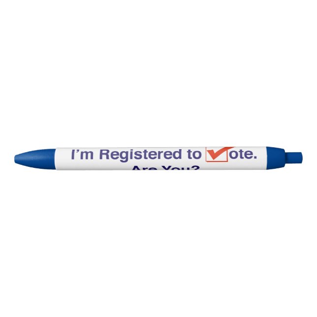 I’m Registered to Vote 2024 Black Ink Pen (Front)